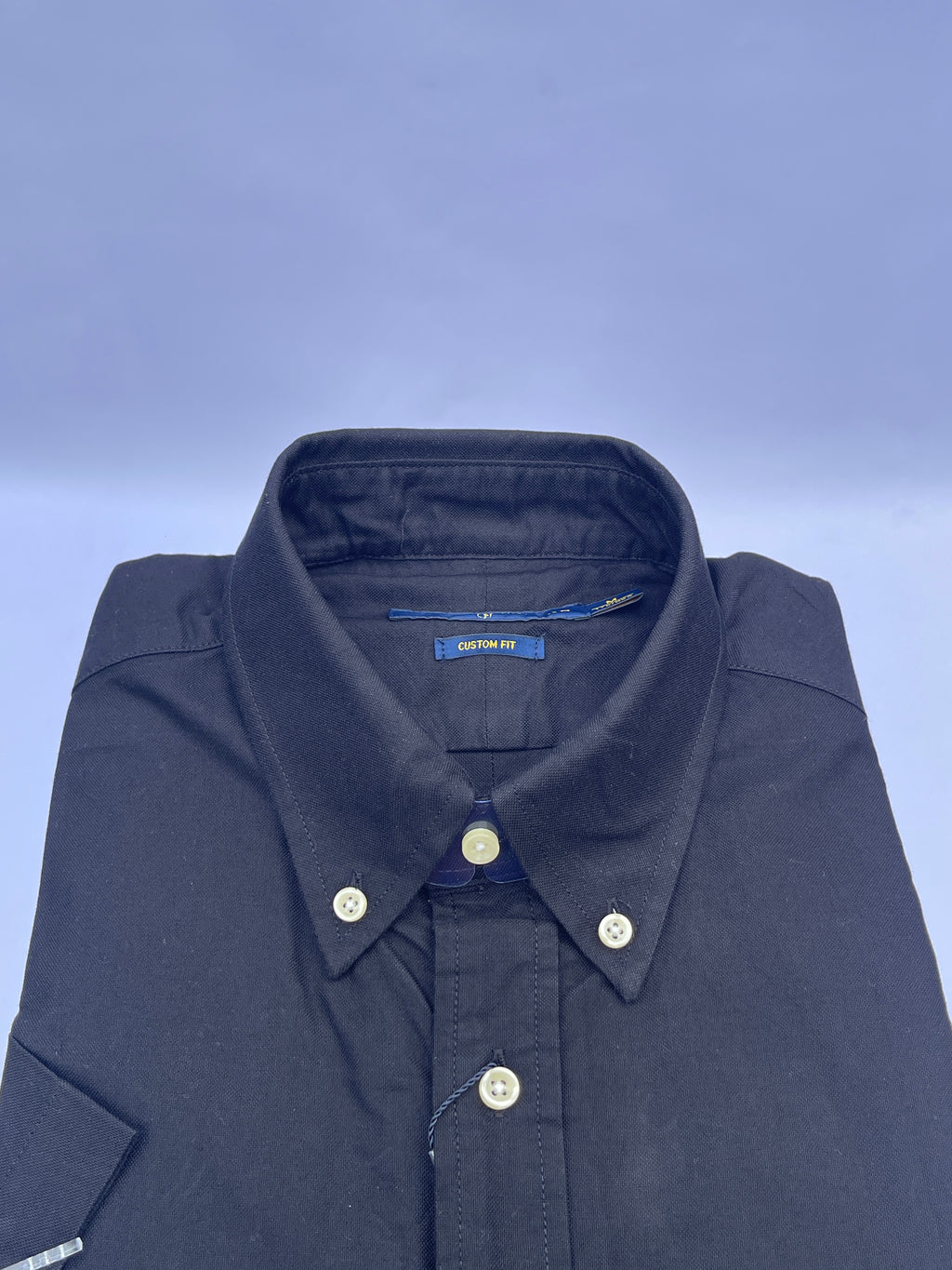 Black Short-Sleeve Cotton Shirt