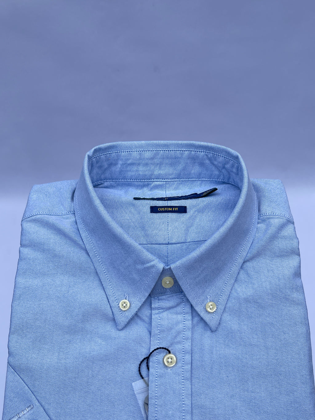 Light Blue Short-Sleeve Cotton Shirt