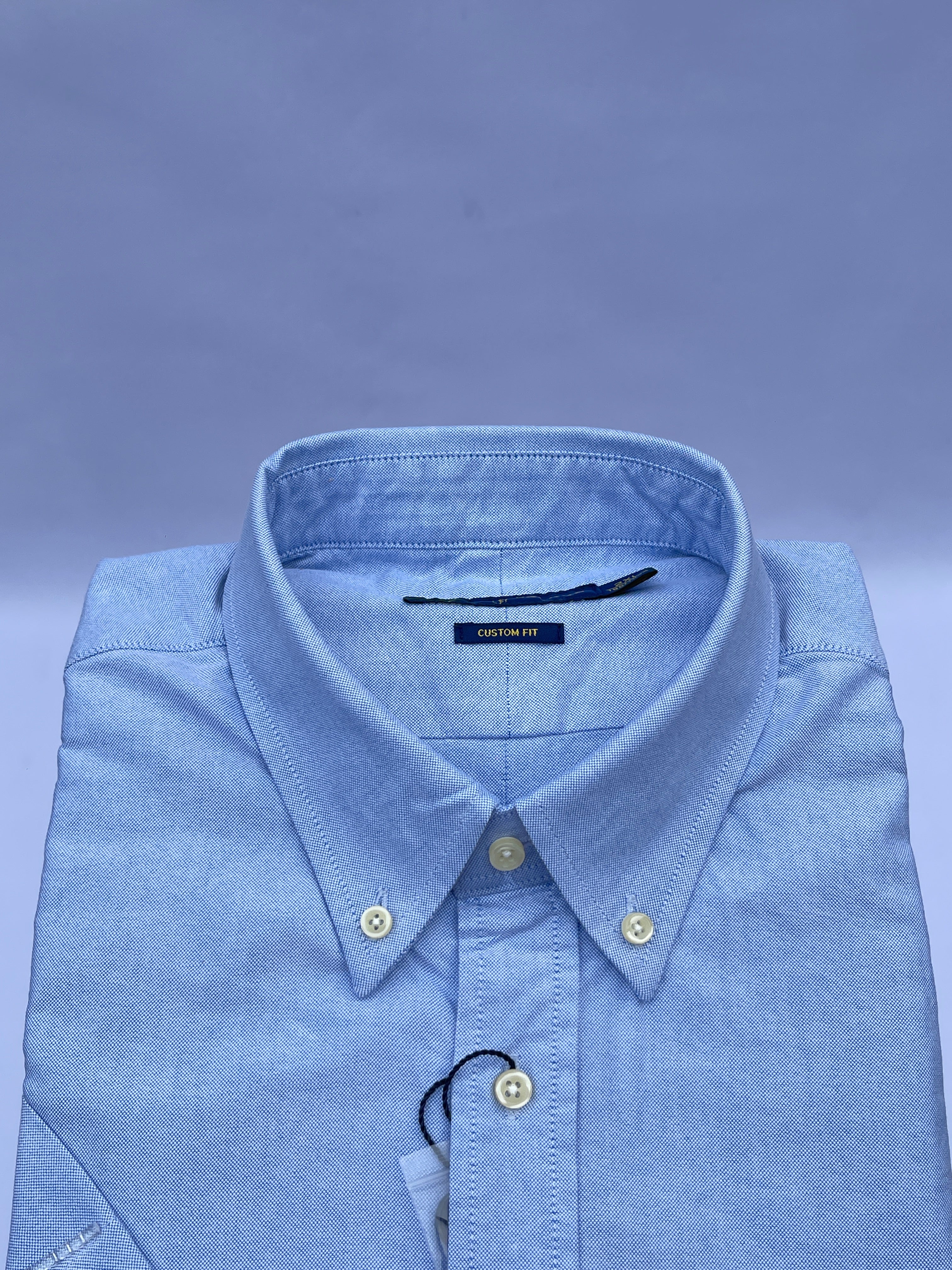 Light Blue Short-Sleeve Cotton Shirt