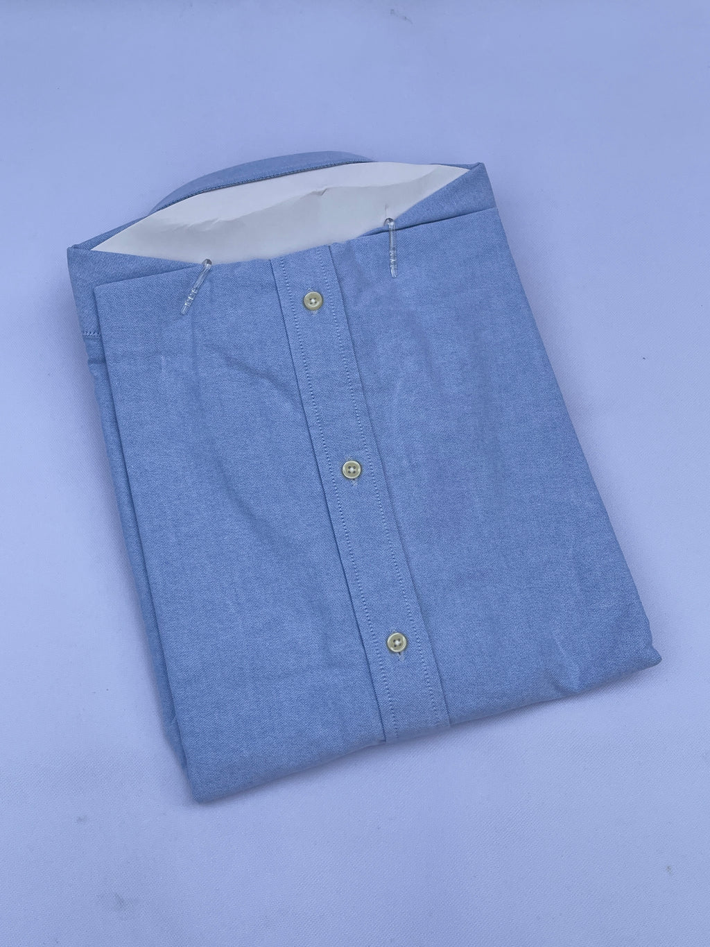 Light Blue Short-Sleeve Cotton Shirt