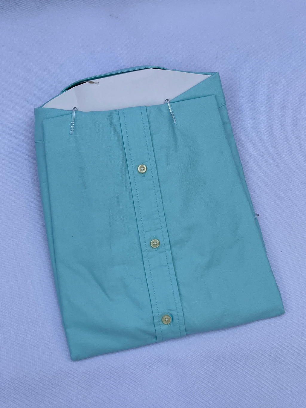 Mint Green Short-Sleeve Cotton Shirt