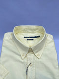 Cream Yellow Short-Sleeve Cotton Shirt