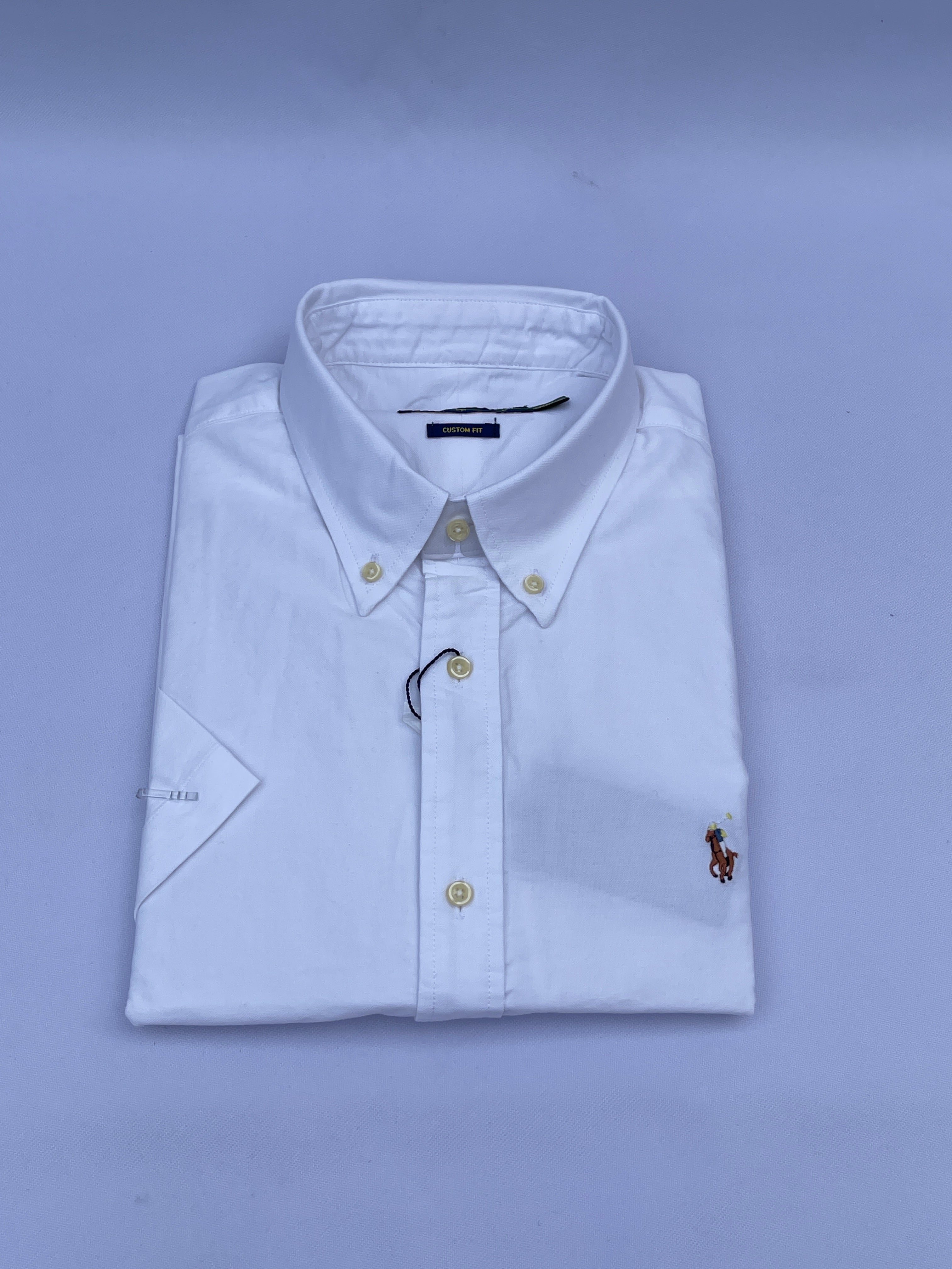 White Short-Sleeve Cotton Shirt