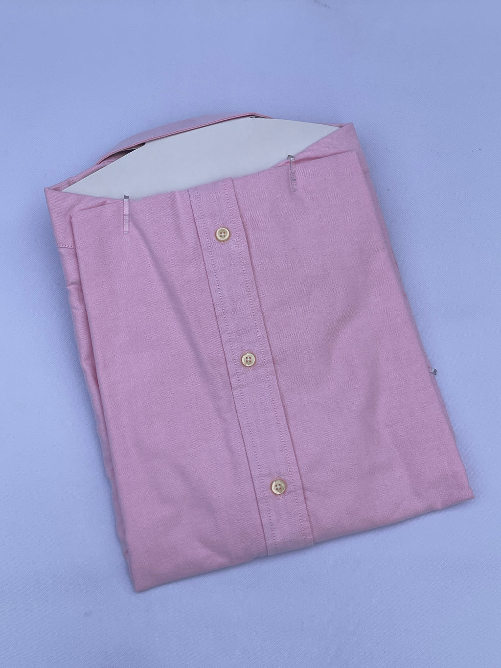 Baby Pink Short-Sleeve Cotton Shirt