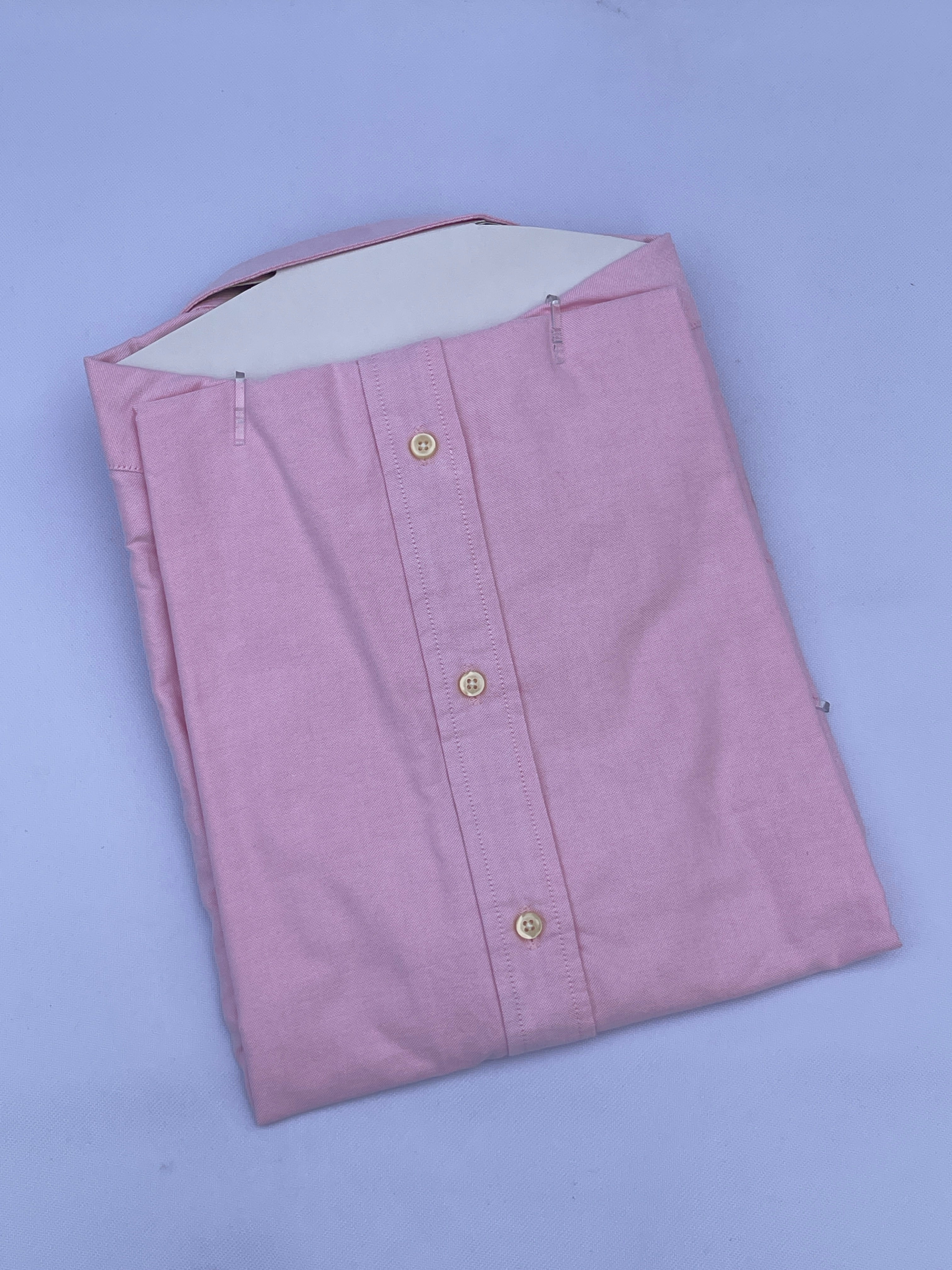 Baby Pink Short-Sleeve Cotton Shirt