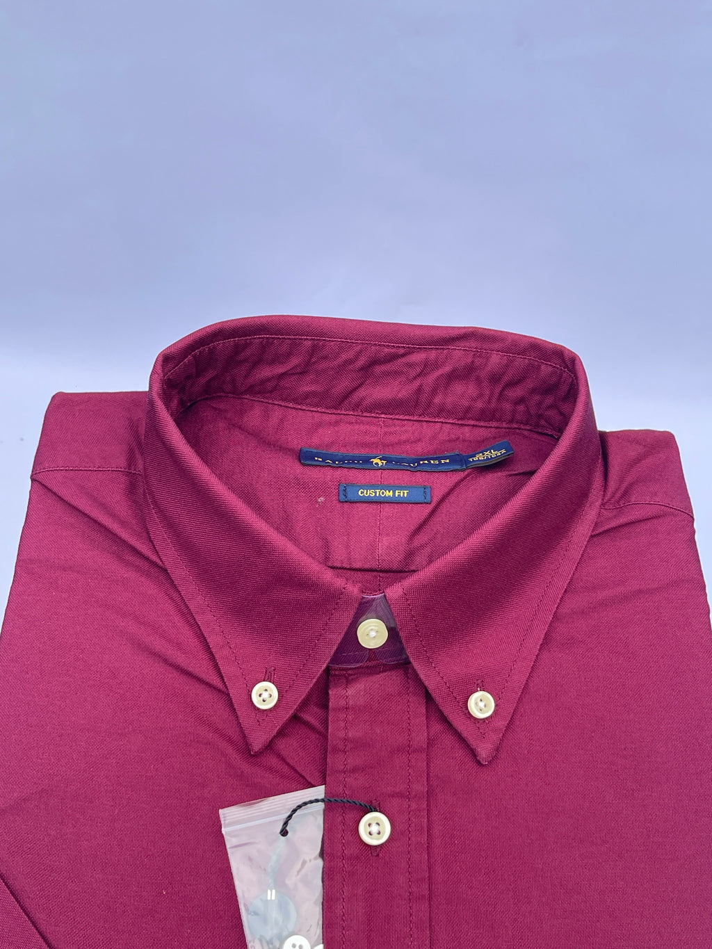 Burgundy Short-Sleeve Cotton Shirt