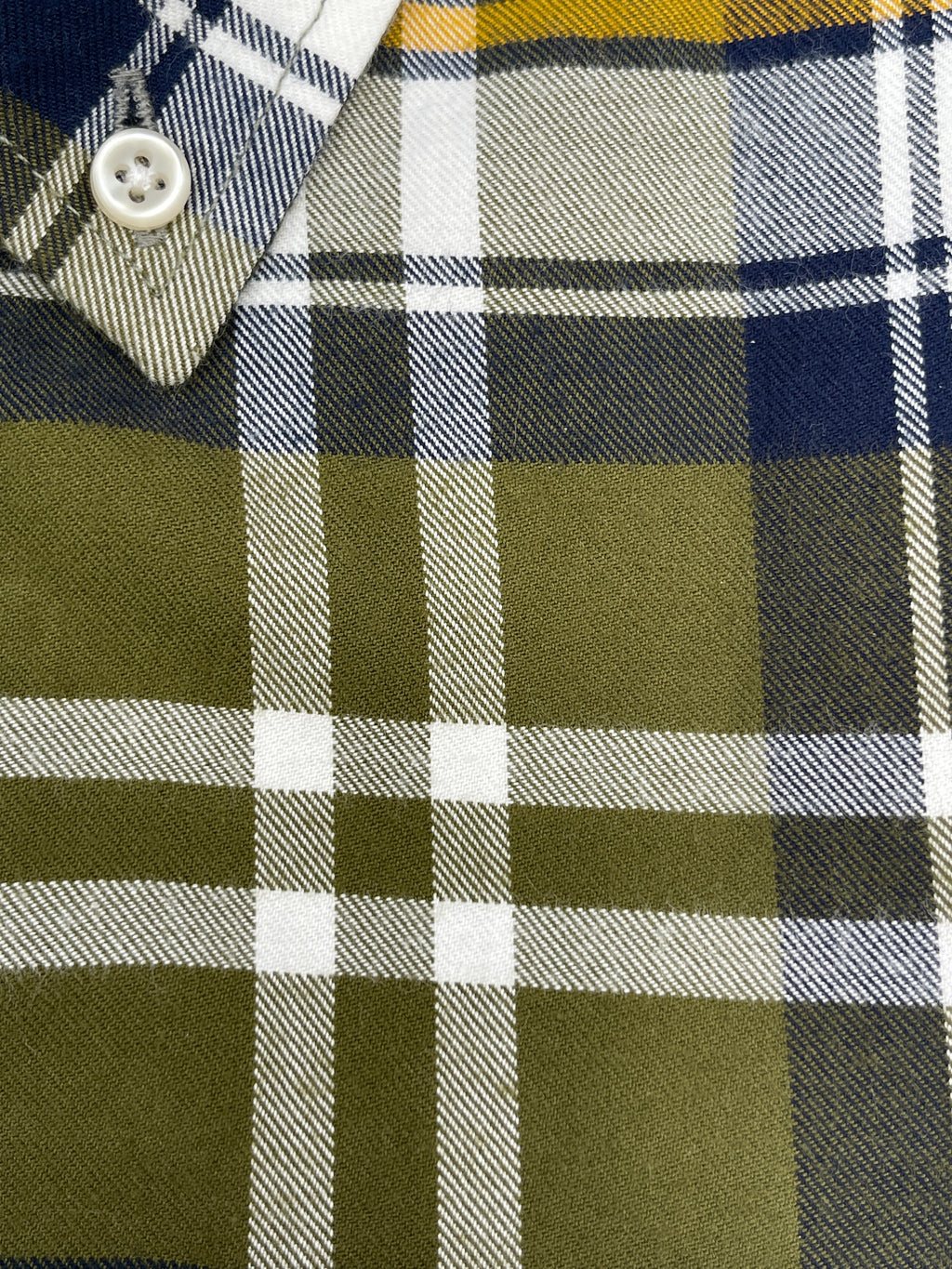 Olive Gold Tartan Button-Down