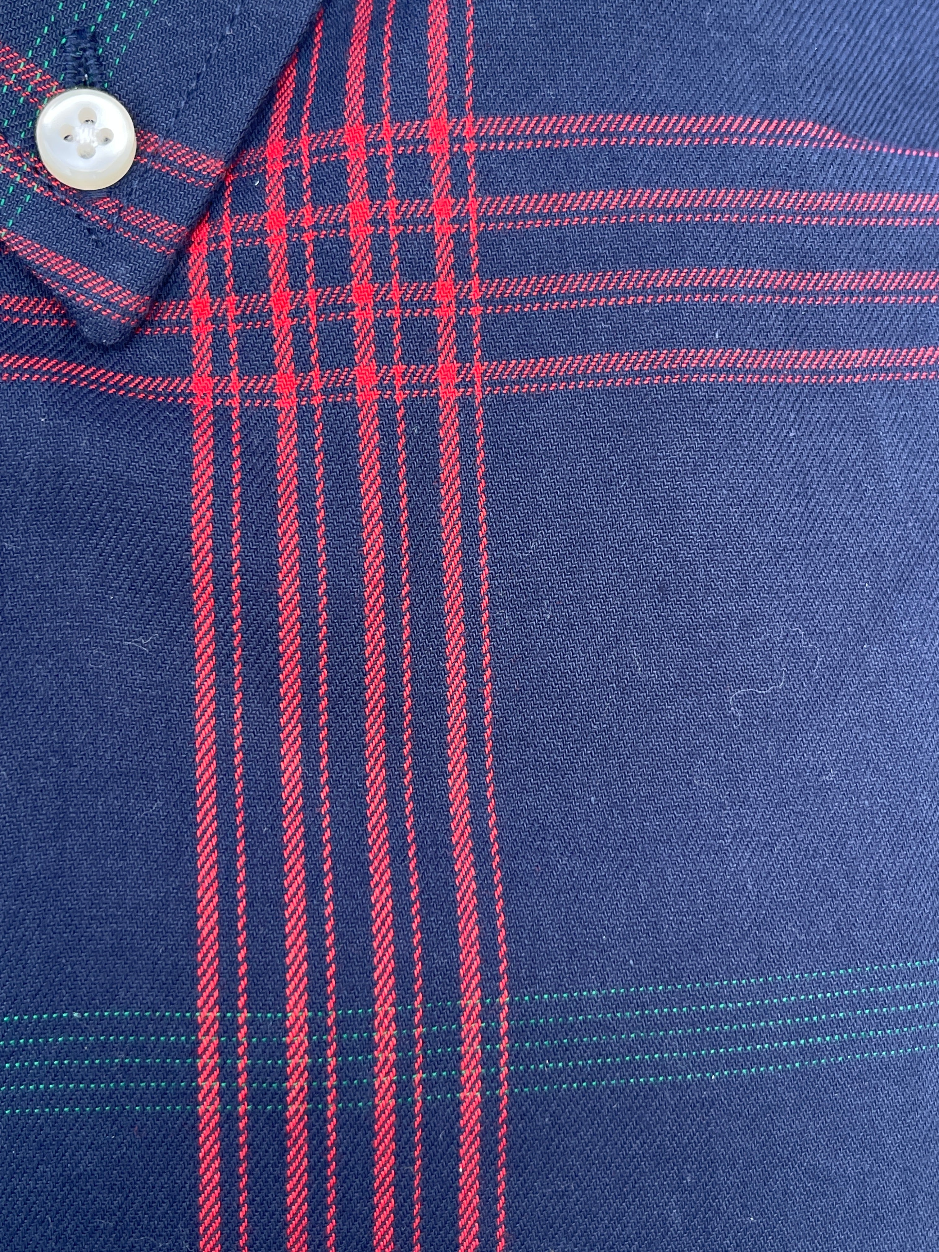 Midnight Navy Red Plaid Shirt
