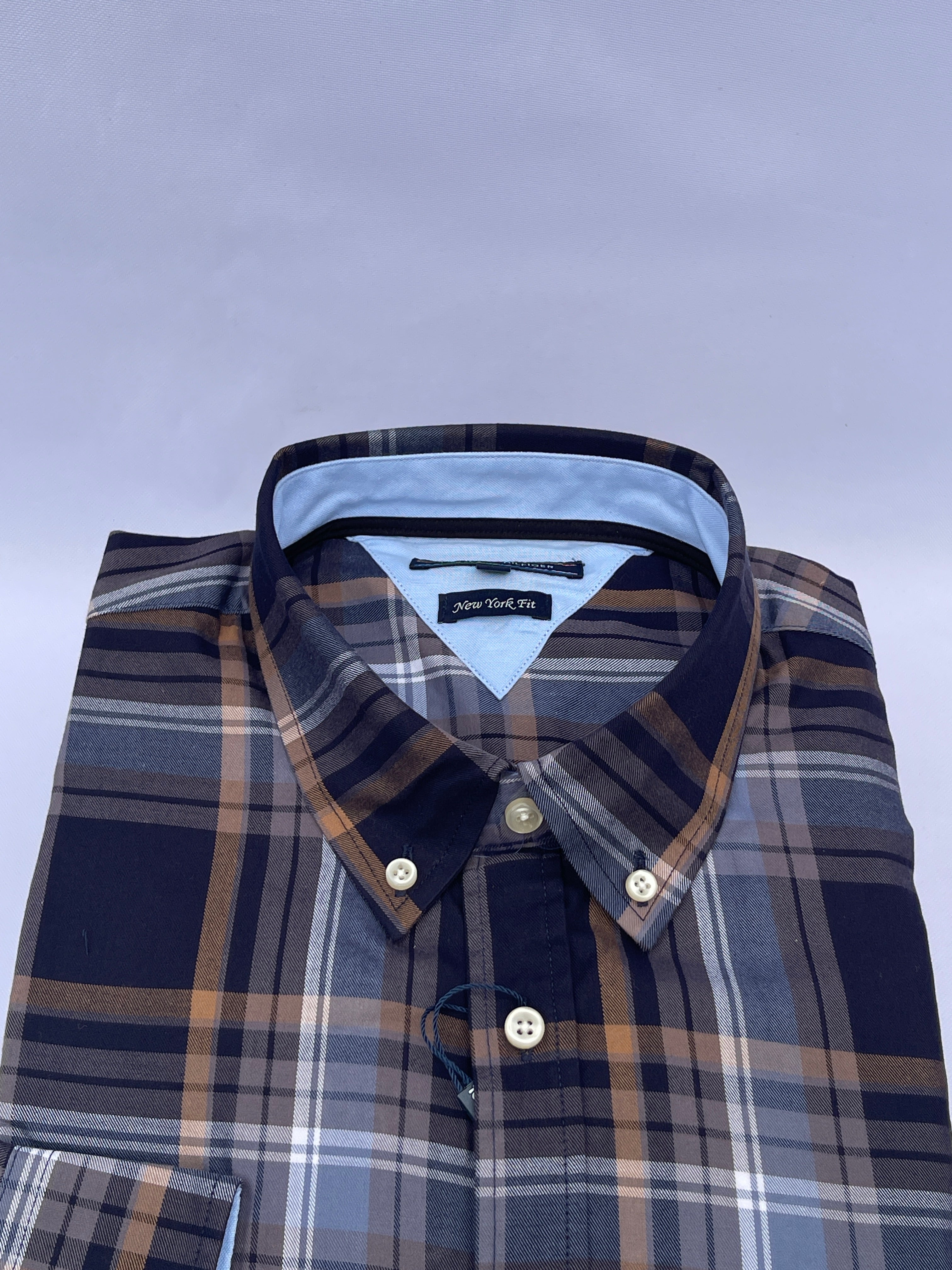 Mocha Brown Windowpane Shirt