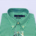 Green Gingham Check Long Sleeve Shirt