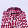 Red Gingham Check Long Sleeve Shirt