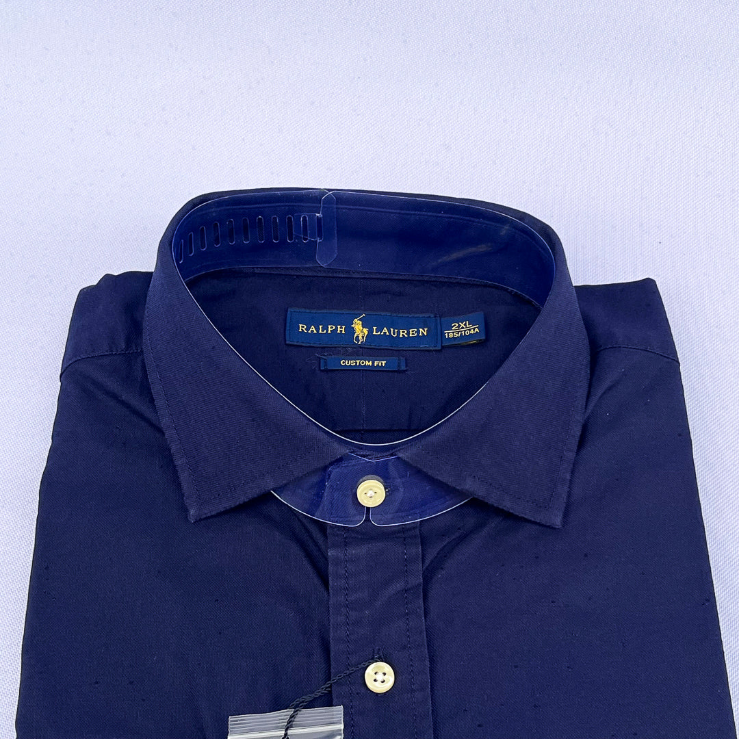 Plain Navy Blue Long Sleeve Shirt