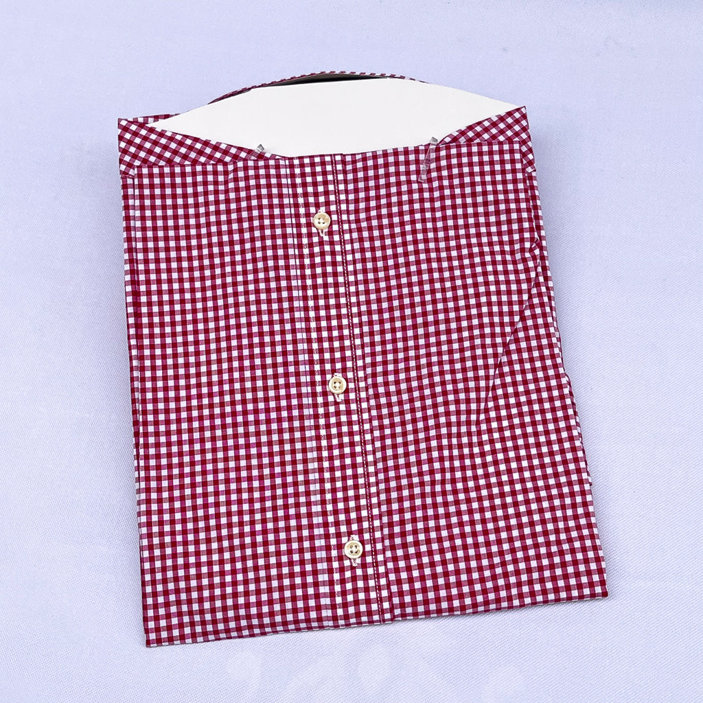 Red Gingham Check Long Sleeve Shirt