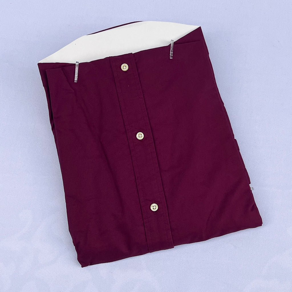 Plain Wine Long Sleeve Shirt