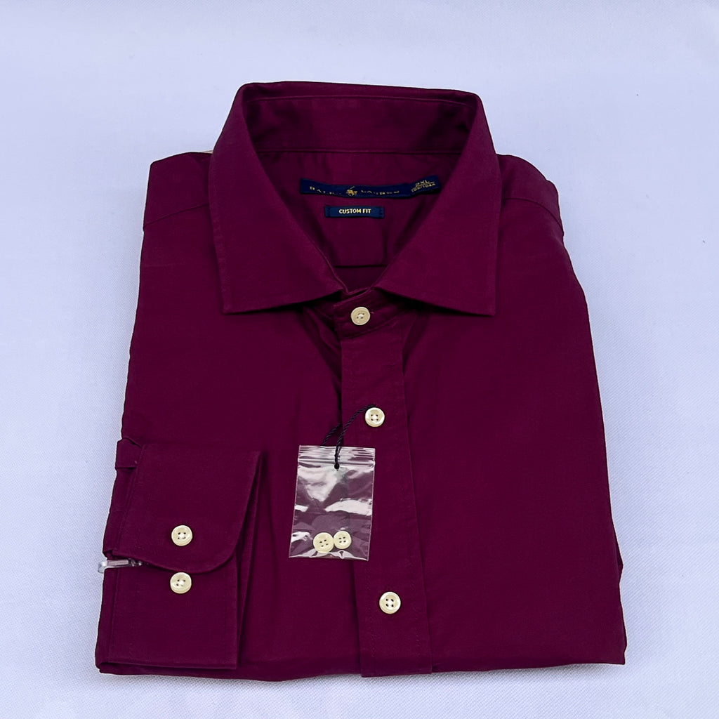 Plain Wine Long Sleeve Shirt