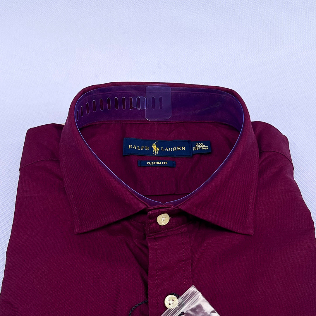 Plain Wine Long Sleeve Shirt