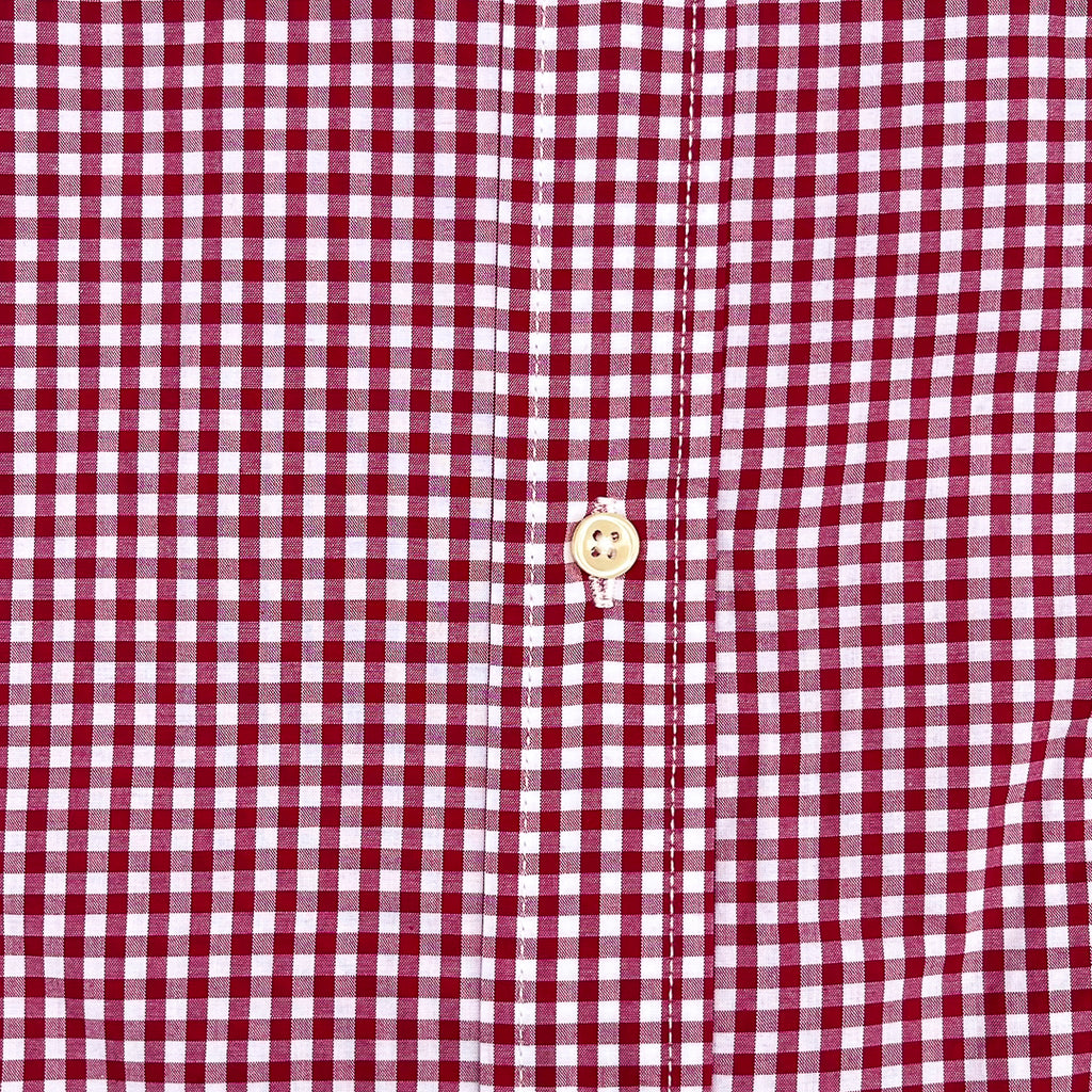 Red Gingham Check Long Sleeve Shirt
