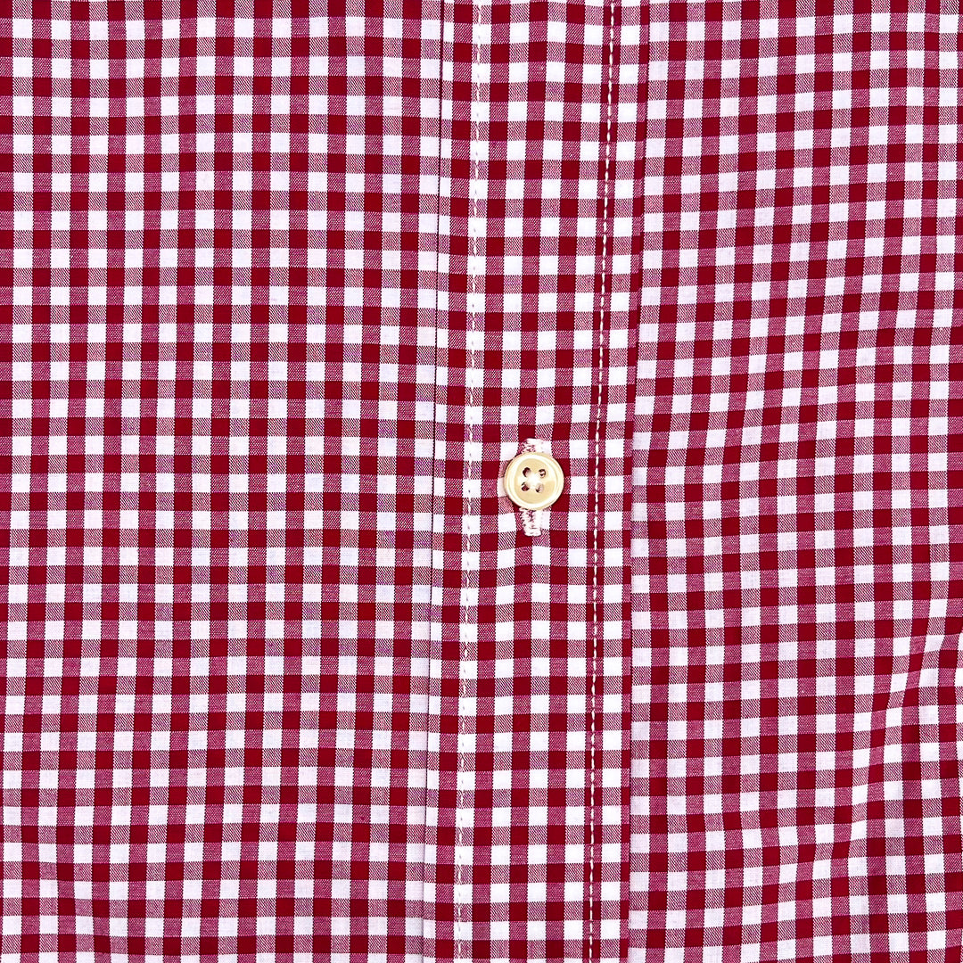 Red Gingham Check Long Sleeve Shirt
