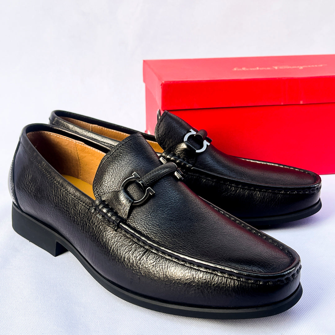 Gentry Horsebit Leather Loafer – Black