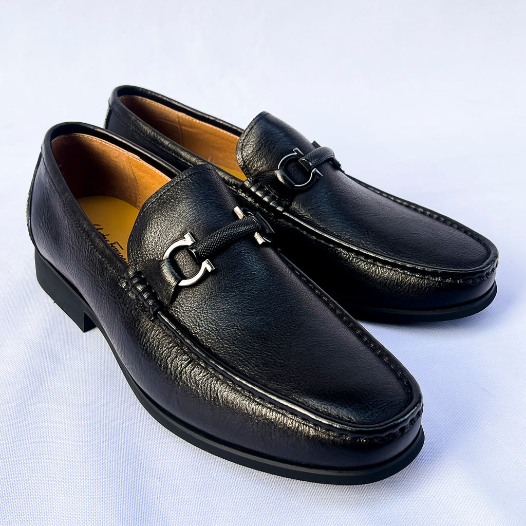 Gentry Horsebit Leather Loafer – Black