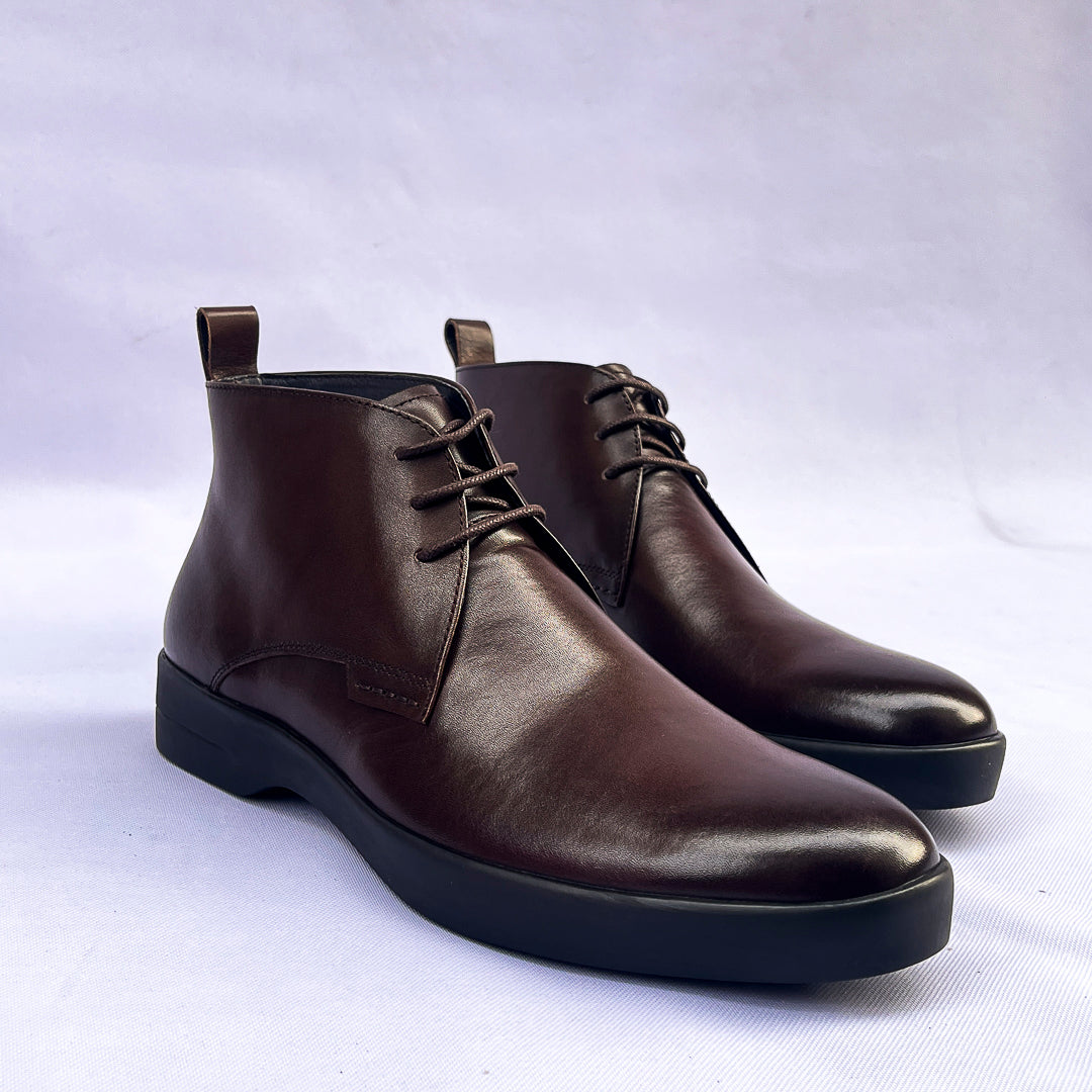 Regent Leather Chukka Boot – Dark Brown