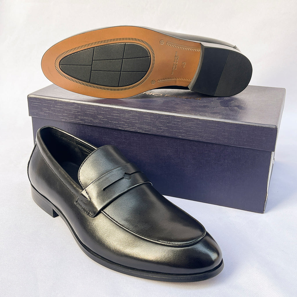 Cavalier Leather Penny Loafer – Black