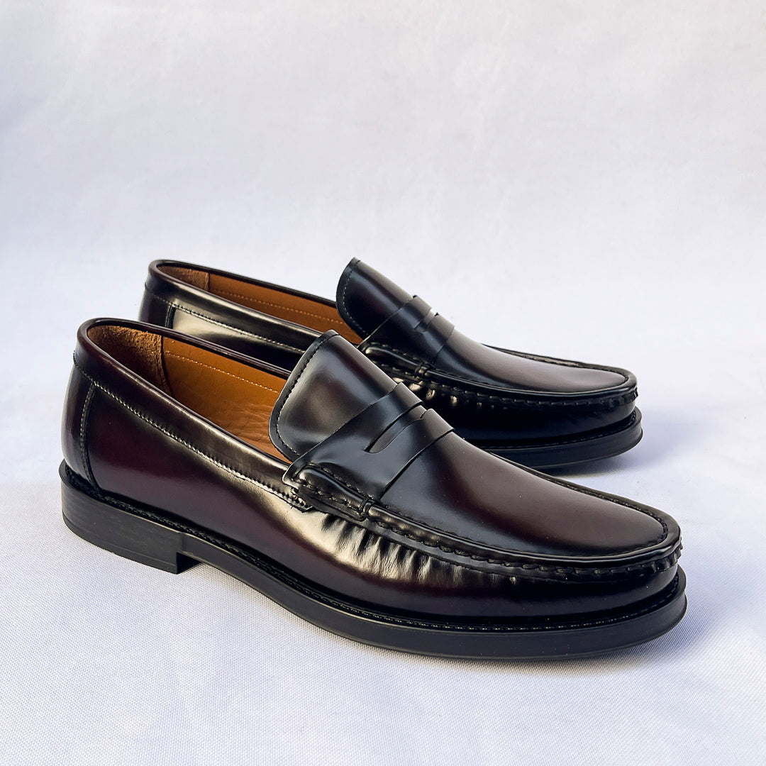 Imperial Polished Leather Penny Loafer – Oxblood