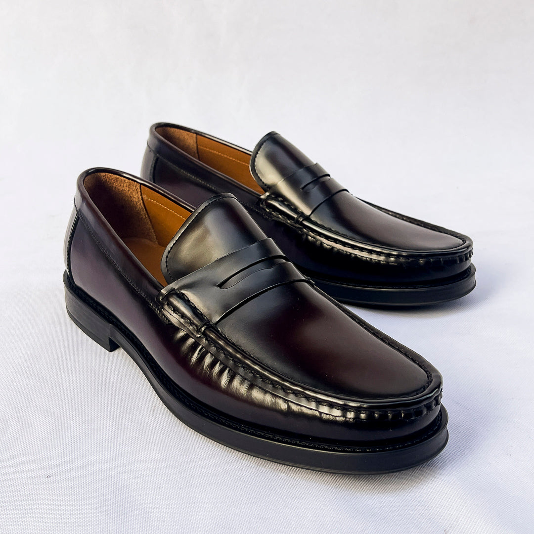 Imperial Polished Leather Penny Loafer – Oxblood