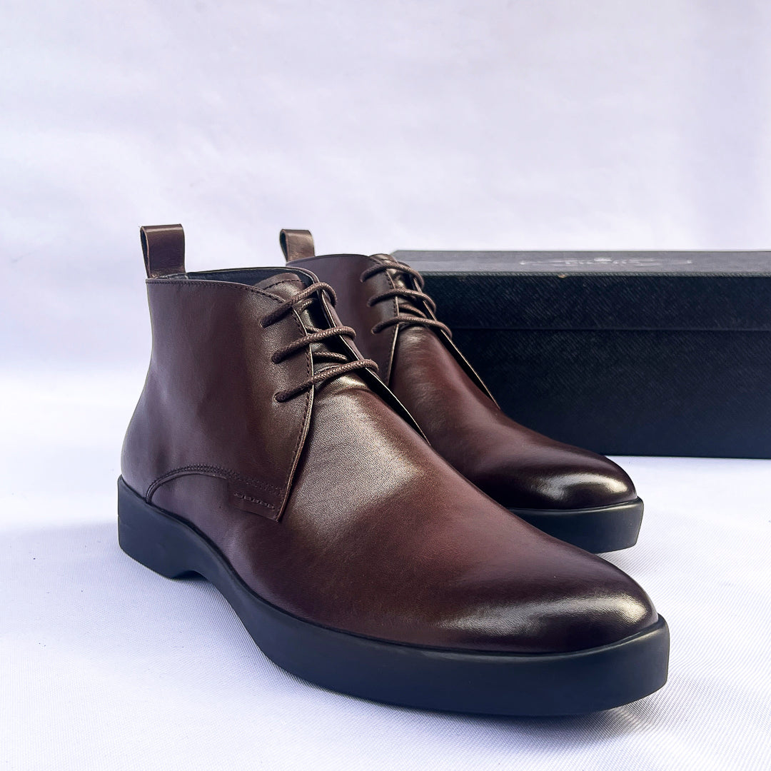 Regent Leather Chukka Boot – Dark Brown