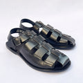 Corsair Woven Leather Fisherman Sandal – Black
