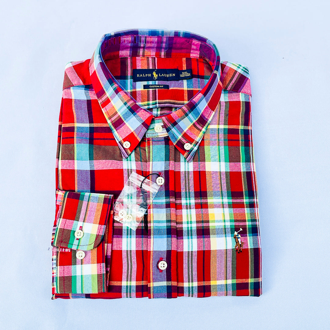 Crimson Carnival Madras Plaid Shirt