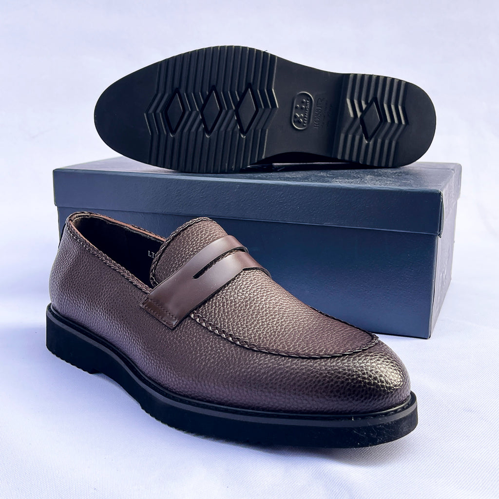 Palazzo Penny Leather Loafer – Light Brown