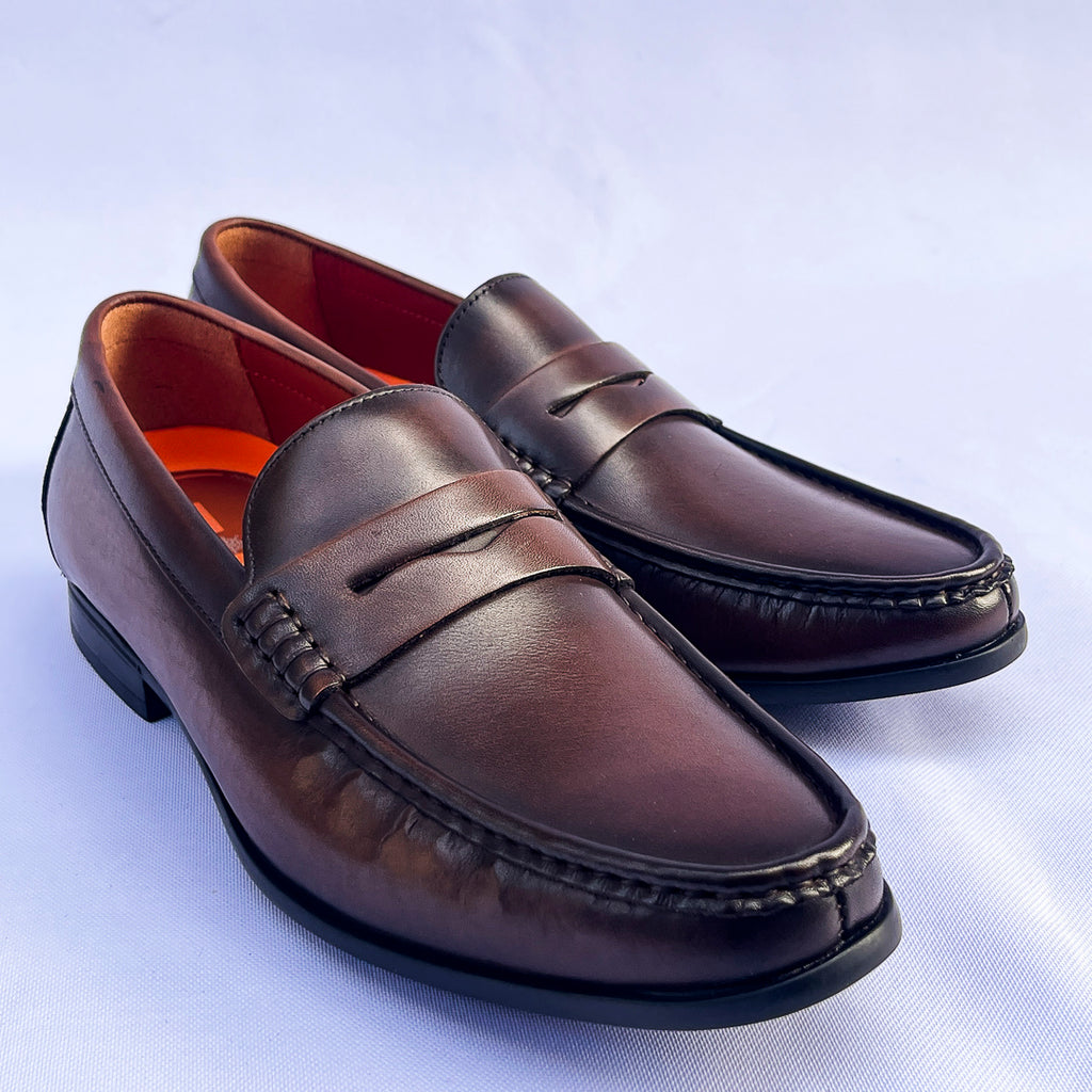 Admiral Leather Penny Loafer – Dark Brown