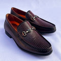 Commodore Lizard-Print Horsebit Loafer – Oxblood