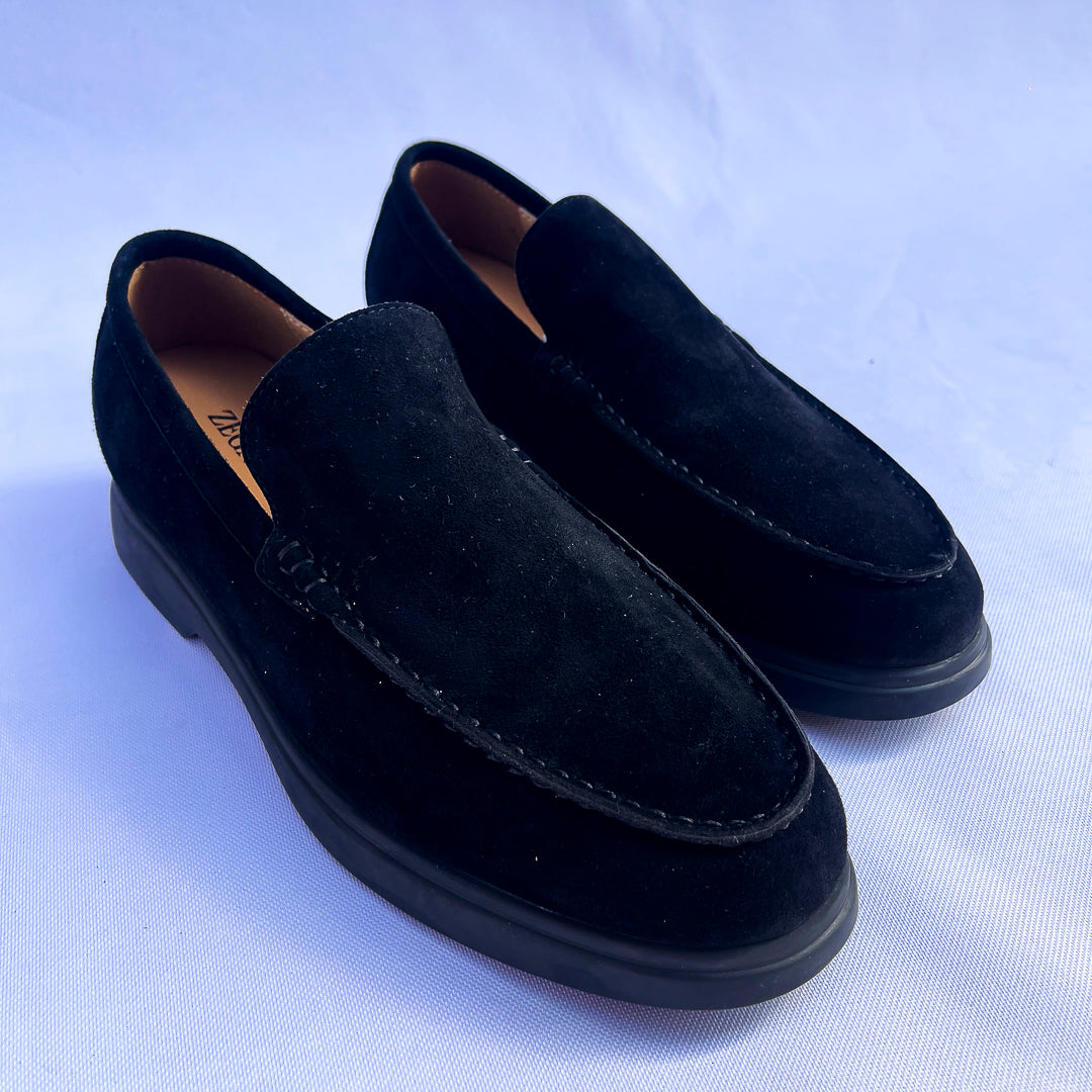 Capri Suede Slip-On Loafer – Black