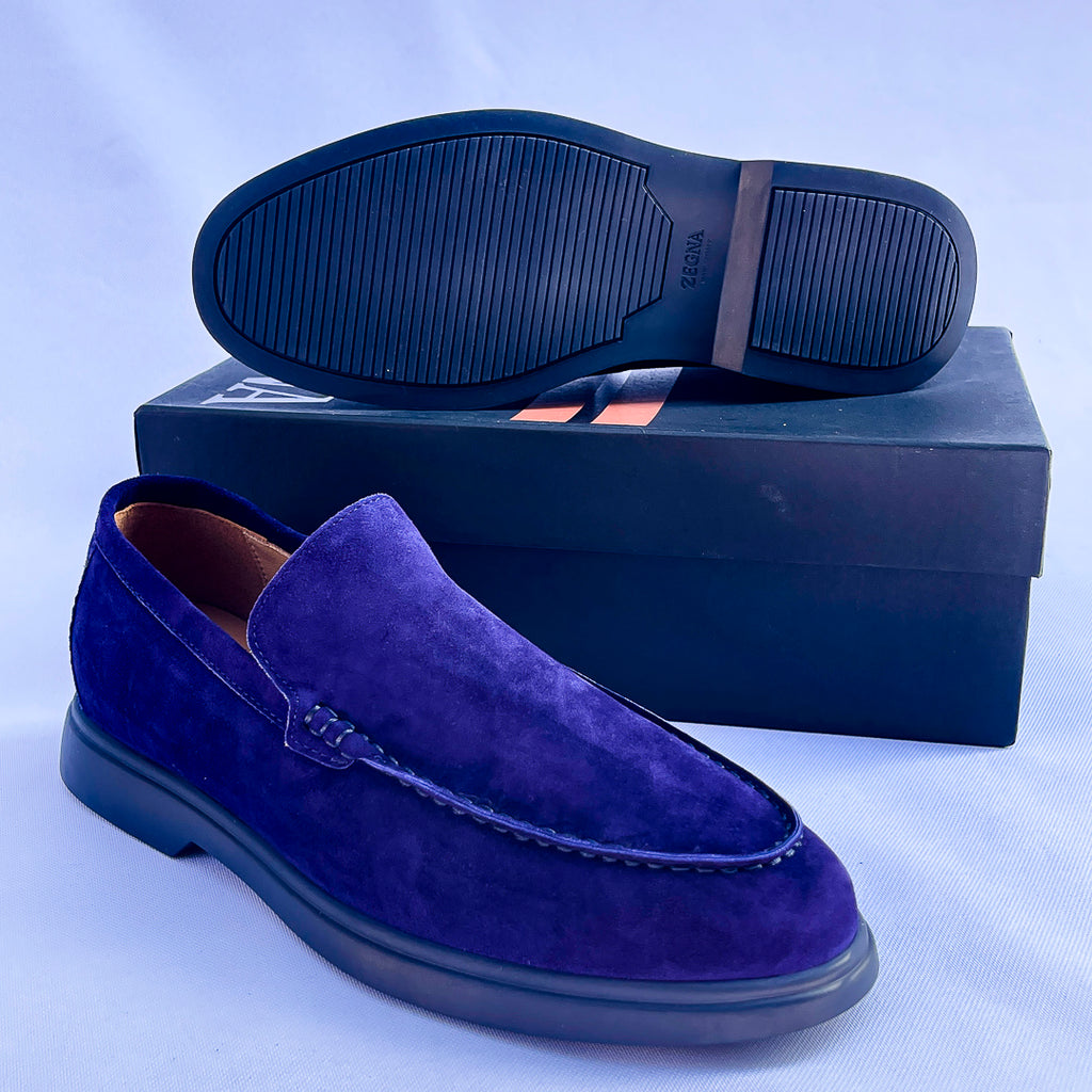 Capri Suede Slip-On Loafer – Blue