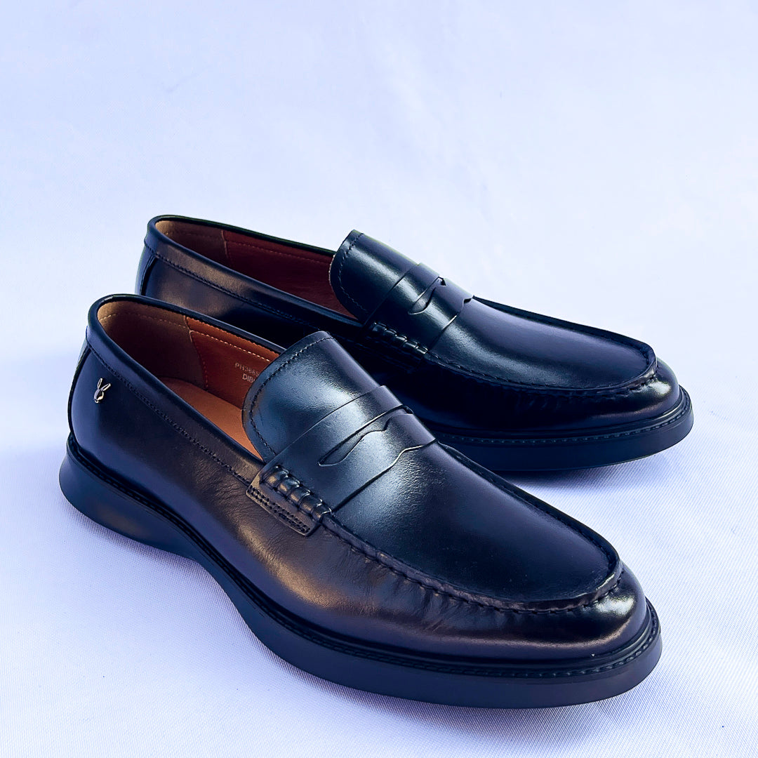 Regal Burnished Penny Loafer – Black
