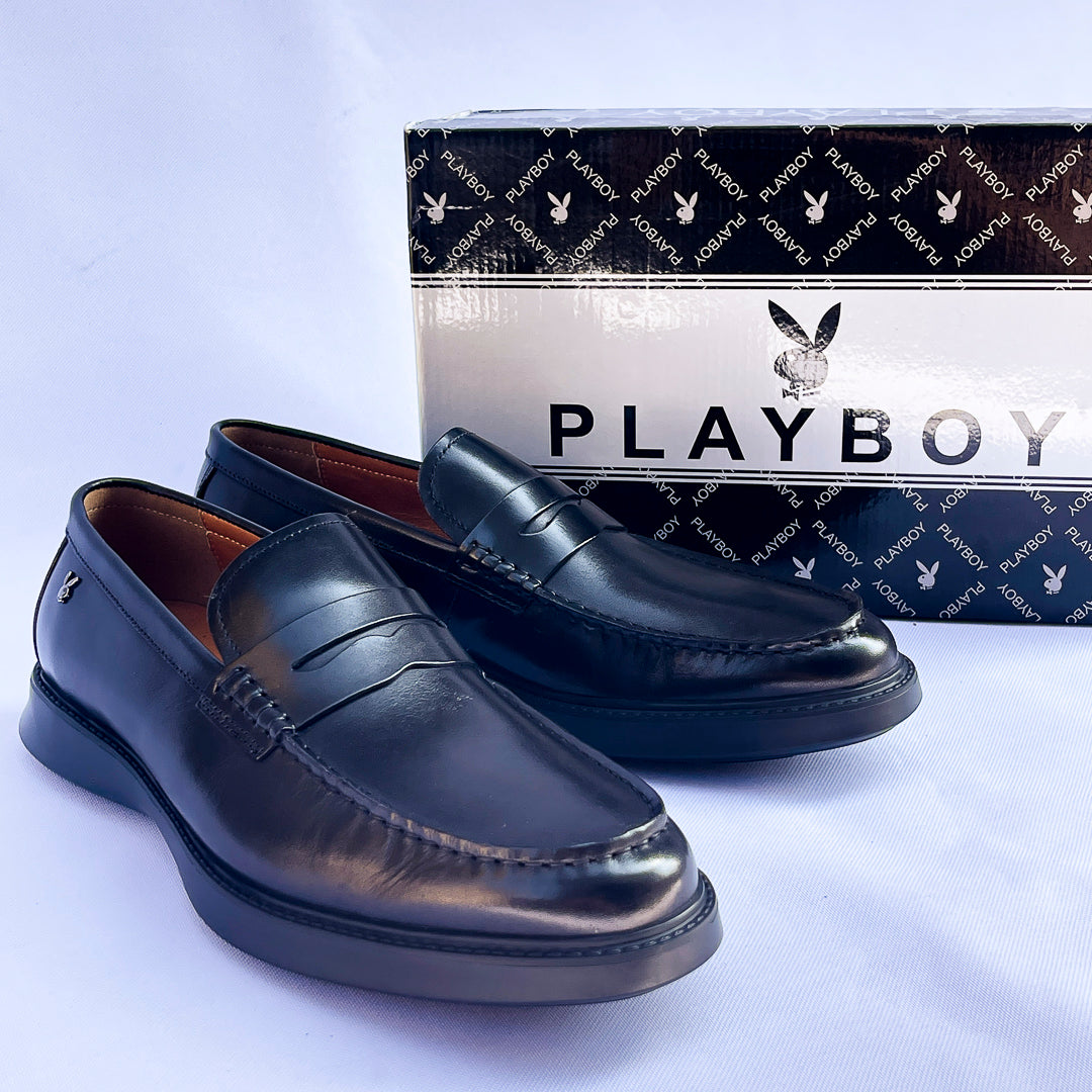 Regal Burnished Penny Loafer – Black