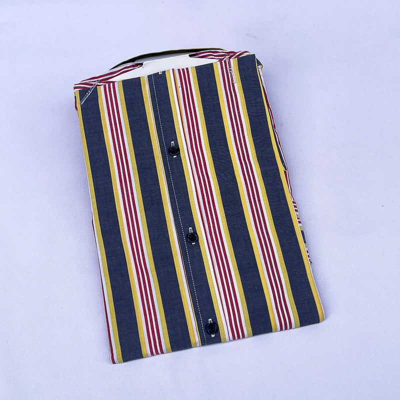 Men's Striped Shirt – Charcoal Multi
