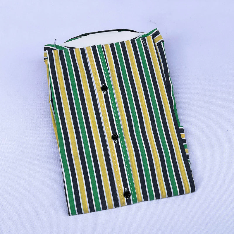 Men's Striped Shirt – Green Multi
