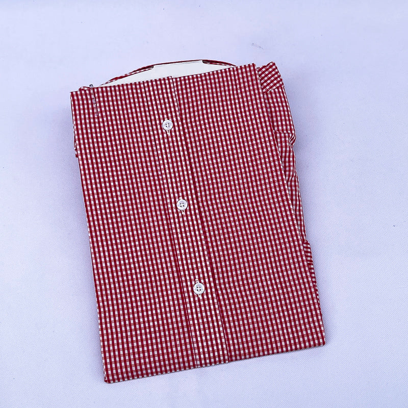Men's Gingham Check Shirt – Red