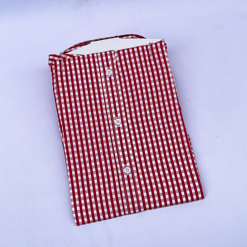 Men's Bold Check Shirt – Red White