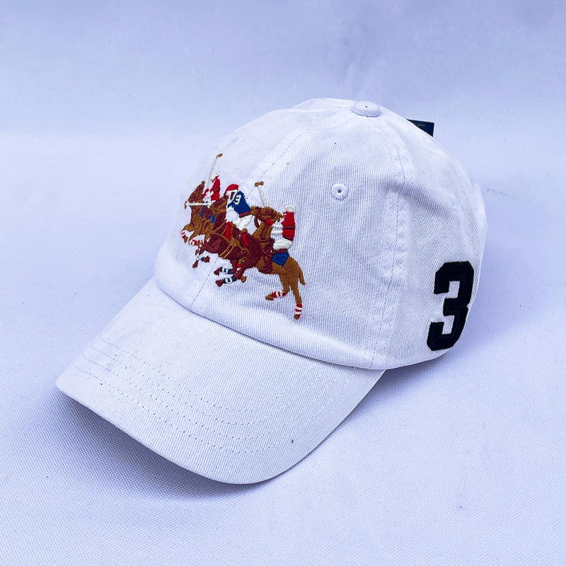 Men's Polo Player Cap – White