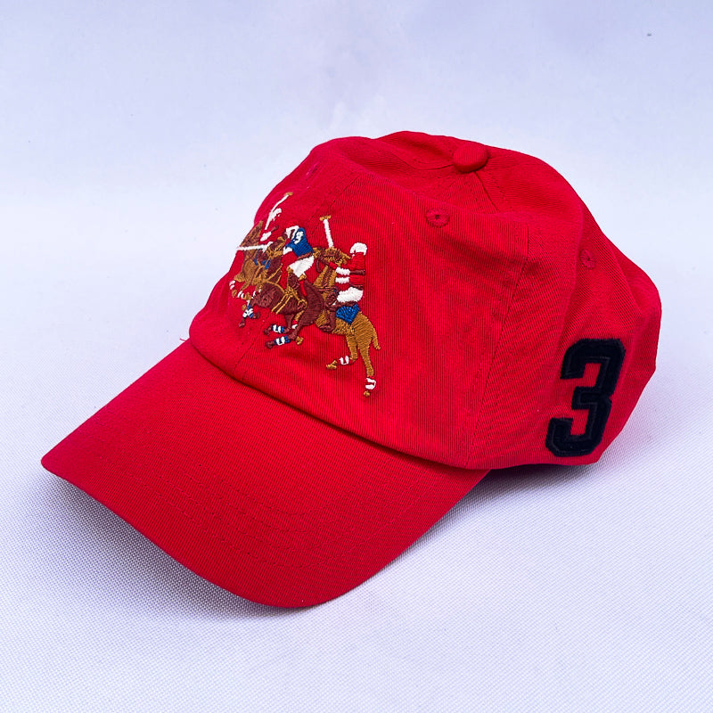 Men's Polo Player Cap – Red