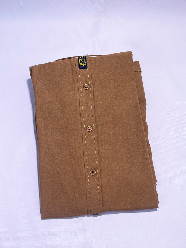 Men's Custom Fit Polo Shirt – Khaki Brown