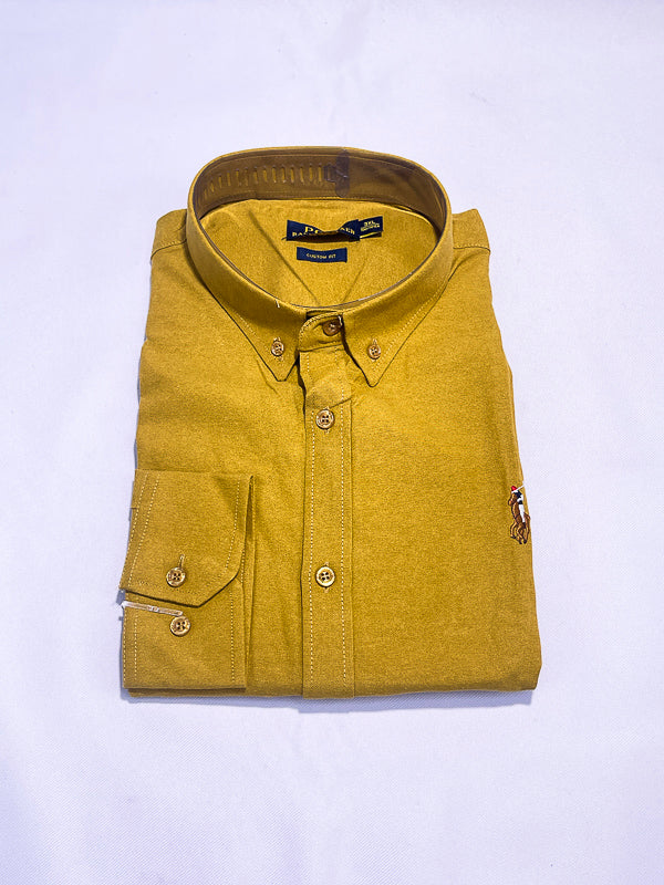 Men's Custom Fit Polo Shirt – Mustard Gold