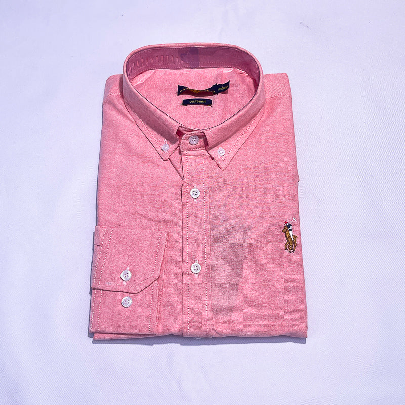 Men's Custom Fit Polo Shirt – Coral Pink