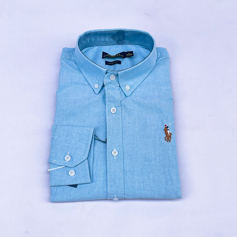 Men's Custom Fit Polo Shirt – Sky Blue
