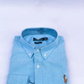 Men's Custom Fit Polo Shirt – Sky Blue