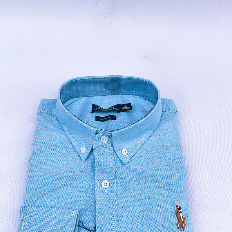 Men's Custom Fit Polo Shirt – Sky Blue